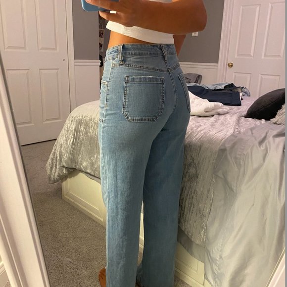 scoop wide leg utility style jeans - Picture 3 of 5